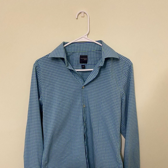 MADISON MENS DRESS SHIRT LONG SLEEVE SLIM FIT - Picture 12 of 12